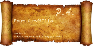 Paur Aurélia névjegykártya